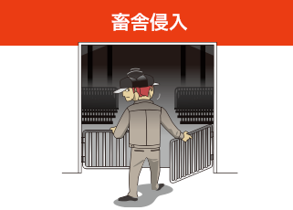 畜舎侵入