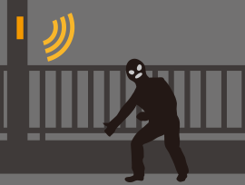 人感センサによる面警戒